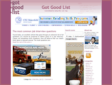 Tablet Screenshot of gotgoodlist.com